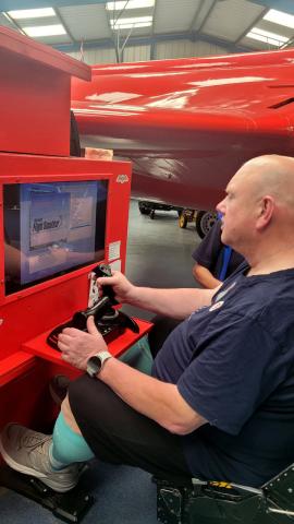 Hurricane - Flug im Simmulator