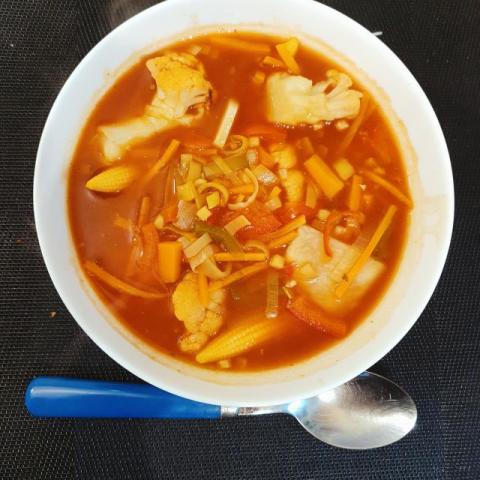 Gemüsesuppe süß-sauer